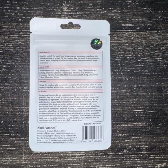 Kind Patches Berberine 30 Patches Metabolism Support - Picture 2 of 2